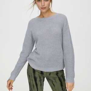 Aritzia Wifred Free Isabelli Sweater Heather Light Grey XS